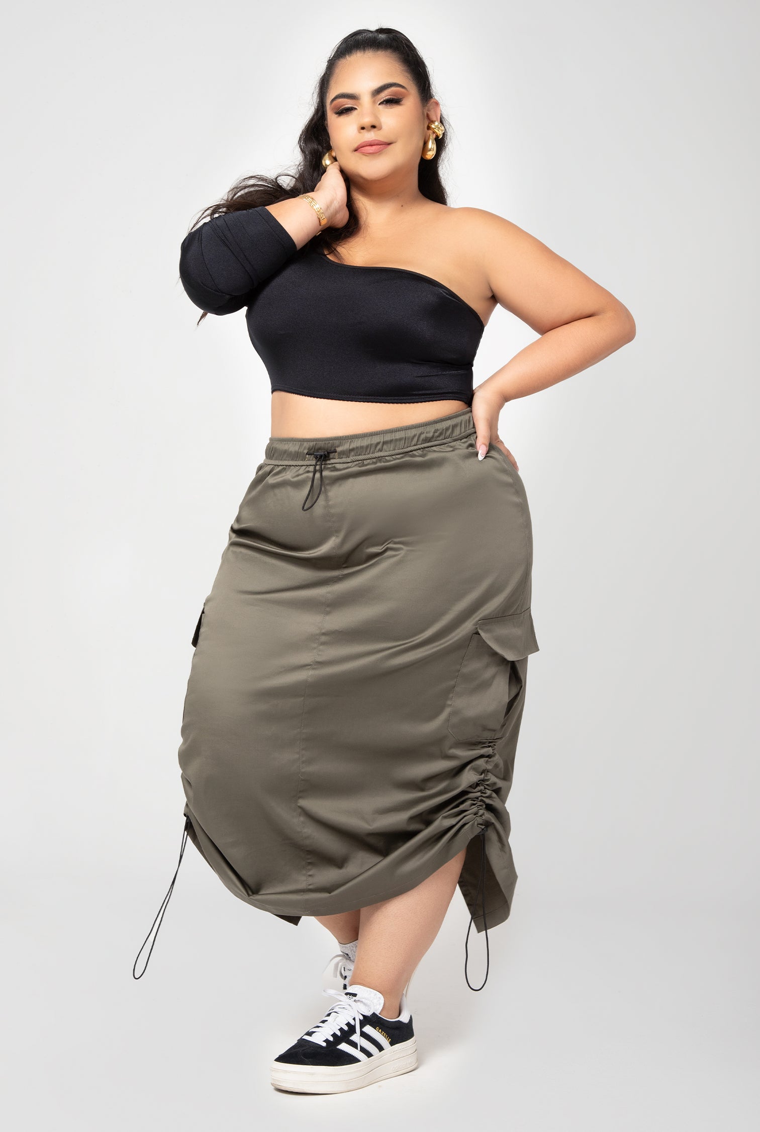 FALDAS PLUS SIZE Denim Blue